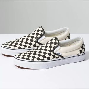Vans checkerboard slip ons